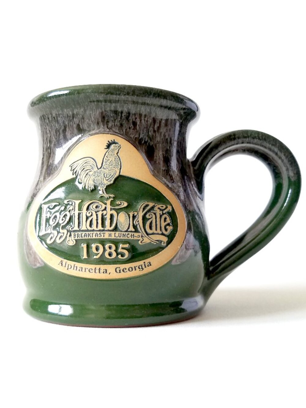 Deneen Pottery Egg Harbor Cafe Green Belly Coffee Tea Mug